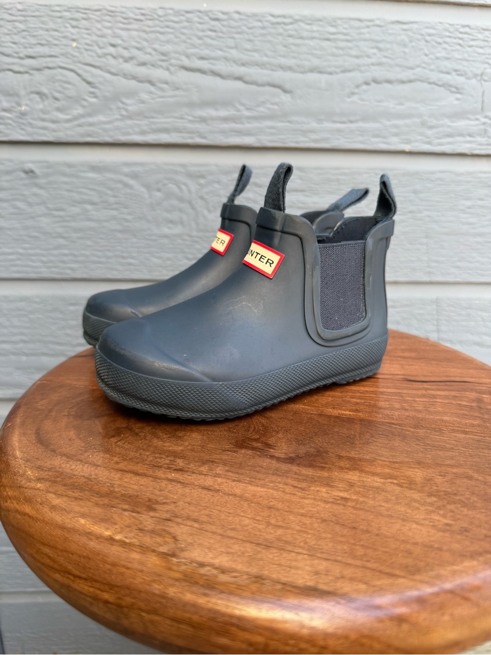 Hunter Kids Matte Navy Chelsea Rain Boots
